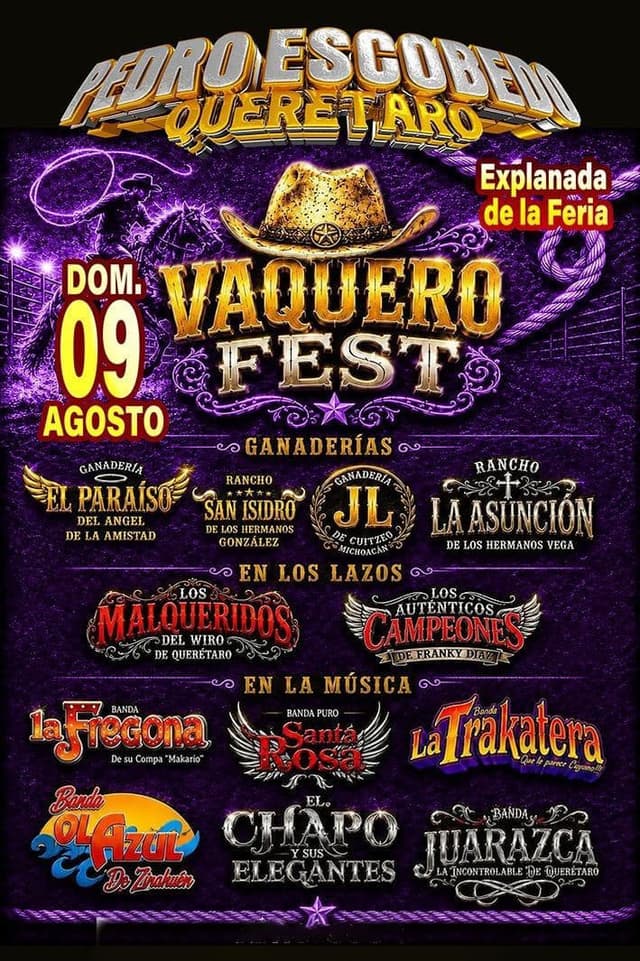 VAQUERO FEST 9 DE AGOSTO