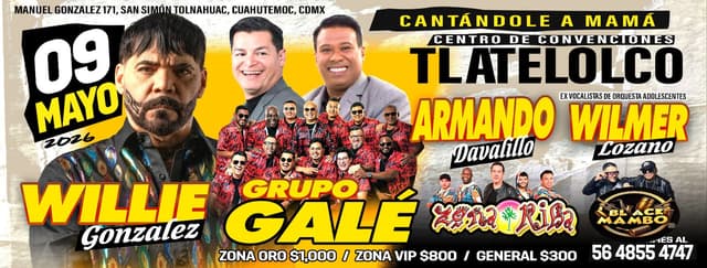 WILLIE GONZALEZ Y GRUPO GALÉ CANTÁNDOLE A MAMÁ