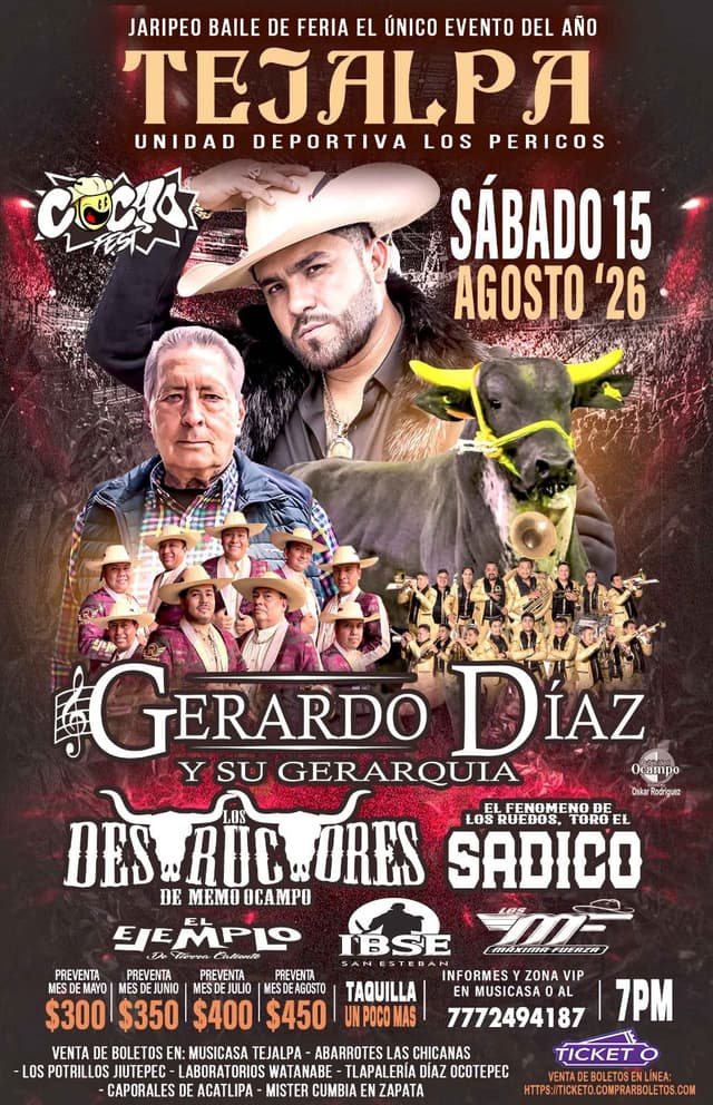 JARIPEO BAILE RANCHO LOS DESTRUCTORES Y GERARDO DÍAZ